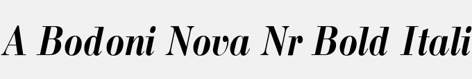A_Bodoni Nova Nr Bold Italic
